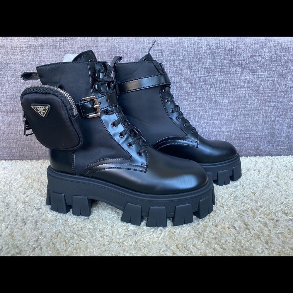 Prada Monolith Combat Boots